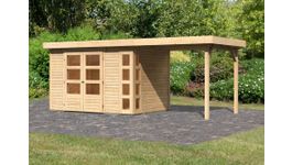 Karibu 82940 Kerko 4 Gartenhaus mit Anbaudach Foto von Karibu 82940 Kerko 4 Gartenhaus mit Anbaudach