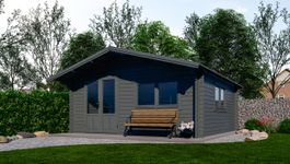 Interflex Blockhütte 5x5 - gestrichen Foto von Interflex Blockhütte 5x5 - gestrichen