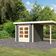 Karibu Kandern 3 Gartenhaus mit Anbaudach 235 cm - terragrau (97812)