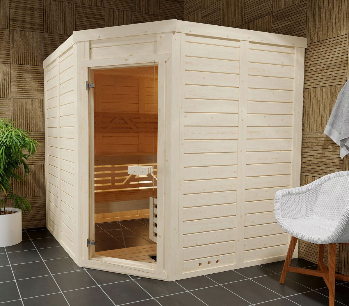 Azalp Eck-Massive Sauna Genio