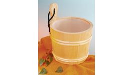 Hot Orange vurenhouten sauna emmer - 2 liter Foto van Hot Orange vurenhouten sauna emmer - 2 liter