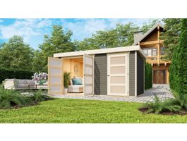 Foto von Karibu 23619 Mühlentrup 2 Gartenhaus - Terragrau