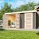 Karibu Mühlentrup 2 Gartenhaus - terragrau (23619)