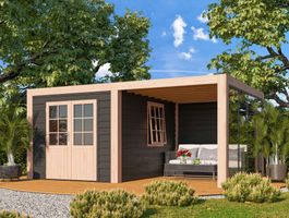 Foto van WoodAcademy tuinhuis met overkapping Seleniet Excellent nero