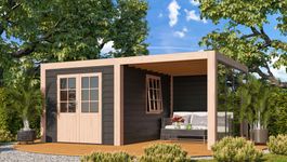 WoodAcademy Gartenhaus mit Terrasse Seleniet Excellent Nero Foto von