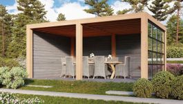 WoodAcademy douglas overkapping Onyx Excellent grigio Foto van