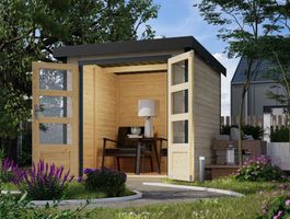 Foto van Karibu 93419 Jupiter 2 tuinhuis - watergrijs|antraciet