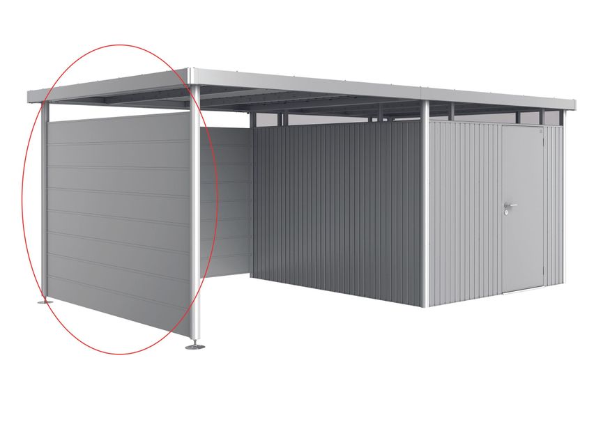 Biohort Zijwand HighLine H5 Zilver metallic Foto van Biohort Zijwand HighLine H5 Zilver metallic