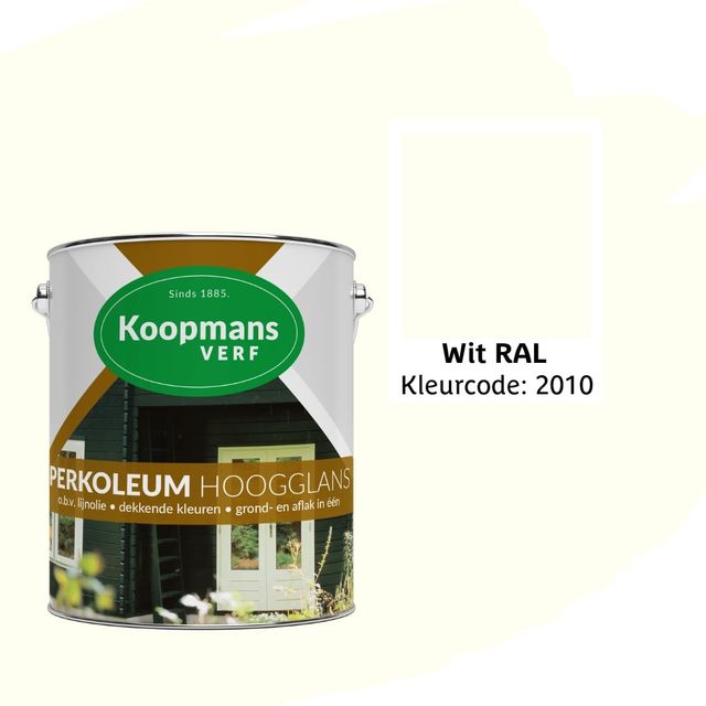 Foto der Koopmans Perkoleum, Weiß RAL 9010, 2,5L Hochglanz