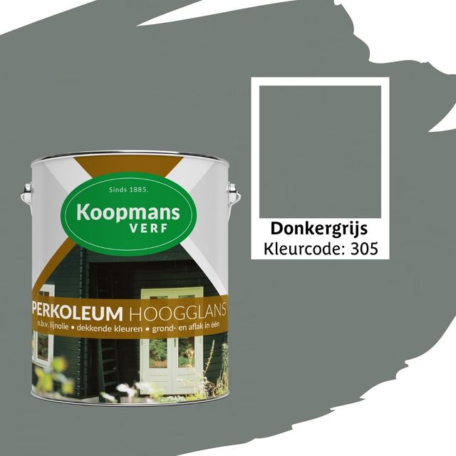 Foto van Koopmans Perkoleum, Donkergrijs 305, 2,5L hoogglans