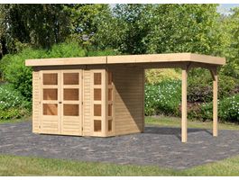 Foto von Karibu 82932 Kerko 3 Gartenhaus mit Anbaudach