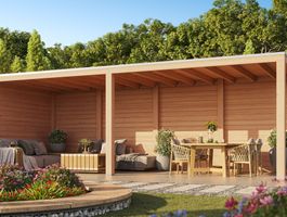 WoodAcademy douglas overkapping Moonstone Essential Foto van WoodAcademy douglas overkapping Moonstone Essential