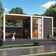 Karibu Qubic 1 Gartenhaus mit Anbaudach 240 cm - Terragrau (79848)