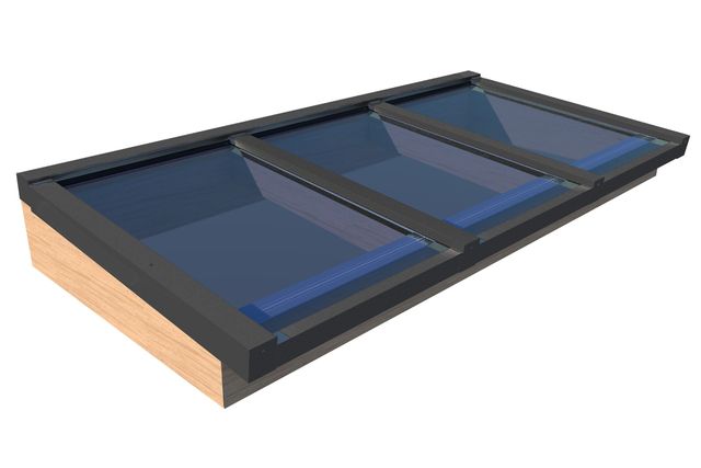 Pext douglas lichtstraat lessenaarsdak - antraciet