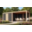 Foto von WoodAcademy Gartenhaus mit Überdachung Robijn Excellent nero 780x300 cm