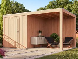 WoodAcademy Douglasien Gartenhaus mit Überdachung Robijn Essential Foto von WoodAcademy Douglasien Gartenhaus mit Überdachung Robijn Essential