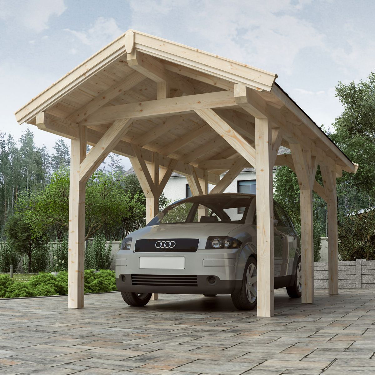 Azalp Holzern Carport Klaus