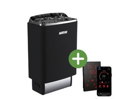 Harvia TopSteel M90E Saunaofen Schwarz + C90 Foto von Harvia TopSteel M90E Saunaofen Schwarz + C90