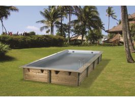 Foto van Ubbink Linéa 650 x 350 x 140 cm houten zwembad