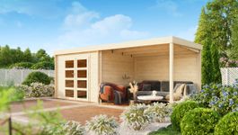 Debro blokhut met overkapping Bourges Foto van Debro blokhut met overkapping Bourges