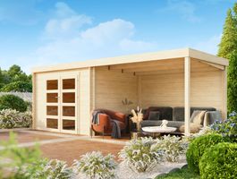 Debro blokhut met overkapping Bourges Foto van Debro blokhut met overkapping Bourges