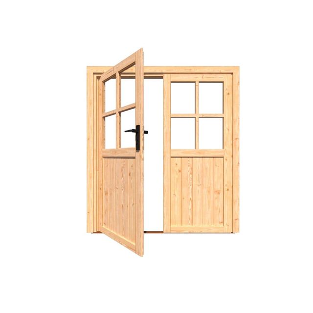 WoodAcademy Douglas dubbele deur met glas