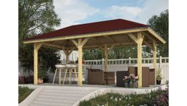 Karibu 68844 Prieel Kirn 2 - Hogedruk geïmpregneerd Foto van Karibu 68844 Prieel Kirn 2 - Hogedruk geïmpregneerd