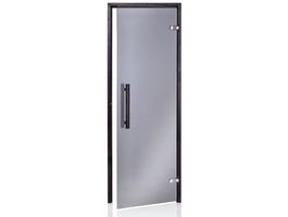 Foto von Hot Orange Saunatür Black 70x190 cm matt bronze 8 mm Espe