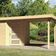 Karibu Schwandorf 3 Gartenhaus mit Anbaudach 240 cm (77738)
