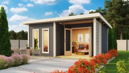 Karibu 36301 Mainburg 5 buitensauna - terragrijs Foto van Karibu 36301 Mainburg 5 buitensauna - terragrijs