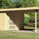 Karibu Schwandorf 5 Gartenhaus mit Anbaudach 240 cm (77746)