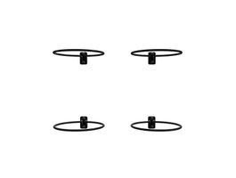 Royal Well pothouder zwart set (4) Foto van Royal Well pothouder zwart set (4)