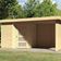 Karibu Schwandorf 3 Gartenhaus mit Anbaudach 240 cm - Seite und Rückwand (77740)