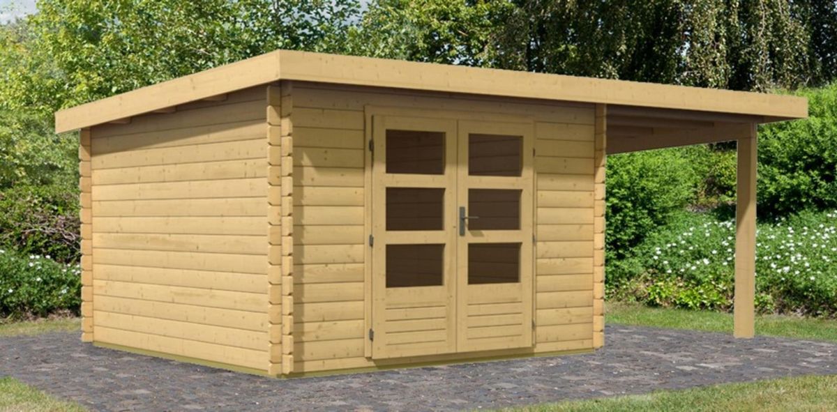 Karibu 73990 Bastrup 5 blokhut met overkapping