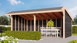 WoodAcademy Douglasien Schuppen mit Satteldach Knight Nero Foto von