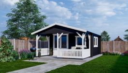 Interflex Blokhut 4x4+2 - geverfd Foto van