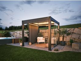 Foto van Biohort Pergola 300 x 300 cm Donkergrijs metallic