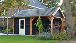 Trendhout buitenverblijf Zadeldak XL Foto van
