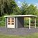 Karibu Askola 3.5 Gartenhaus mit Anbaudach 240 cm - Terragrau (9144)