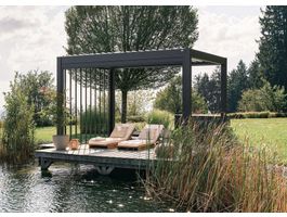 Foto van Biohort Pergola 400 x 300 cm Donkergrijs metallic