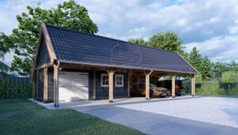 Trendhout de Hofstee XXL Schuppen mit Satteldach Foto von Trendhout de Hofstee XXL Schuppen mit Satteldach