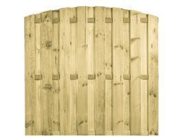 Foto van Azalp tuinscherm recht RVS geschroefd FSC