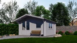 Interflex Blokhut 4x4 - Geverfd Foto van Interflex Blokhut 4x4 - Geverfd