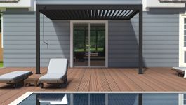 Porchenzo Paros Wall aluminium veranda - antraciet Foto van Porchenzo Paros Wall aluminium veranda - antraciet