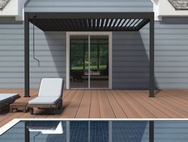 Porchenzo Paros Wall aluminium veranda - antraciet Foto van Porchenzo Paros Wall aluminium veranda - antraciet