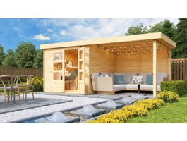 Foto von Karibu 9149 Askola 3.5 Gartenhaus mit Anbaudach