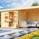 Karibu Askola 3.5 Gartenhaus mit Anbaudach 280 cm - Rückwand (9149)