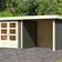 Karibu Askola 2 Gartenhaus mit Anbaudach 240 cm - Seite und Rückwand - Terragrau (82906)