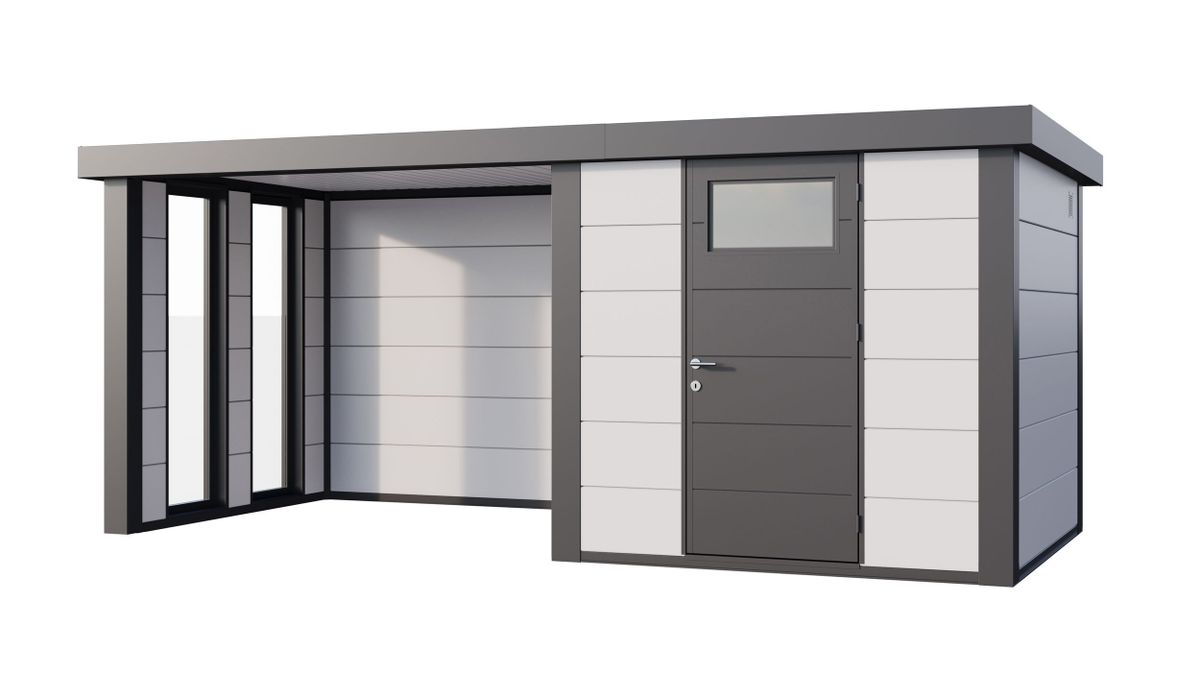 Telluria Classico 2424 metalen tuinhuis met lounge small links