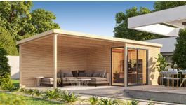 Foto von Solid Biarritz gartenhaus mit überdachung - Hochdruck imprägniert